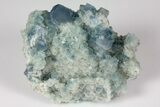 Stormy-Day Blue, Cubic Fluorite Crystal Cluster - Sicily, Italy #183788-2